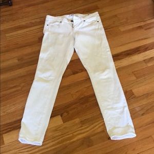 Paige low rise white skinny jeans